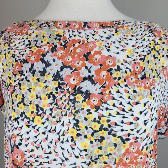 Loft Mixed Media Floral Top - Picture 5 of 5